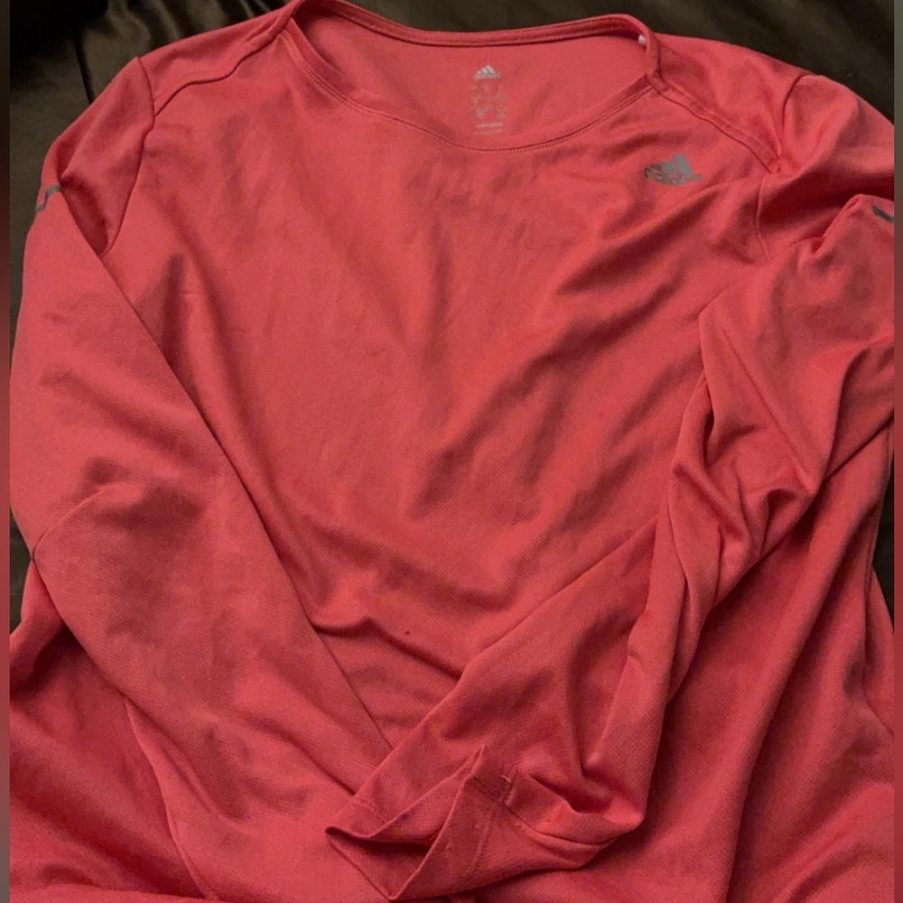 Adidas Men's Crimson Long Sleeve Tee